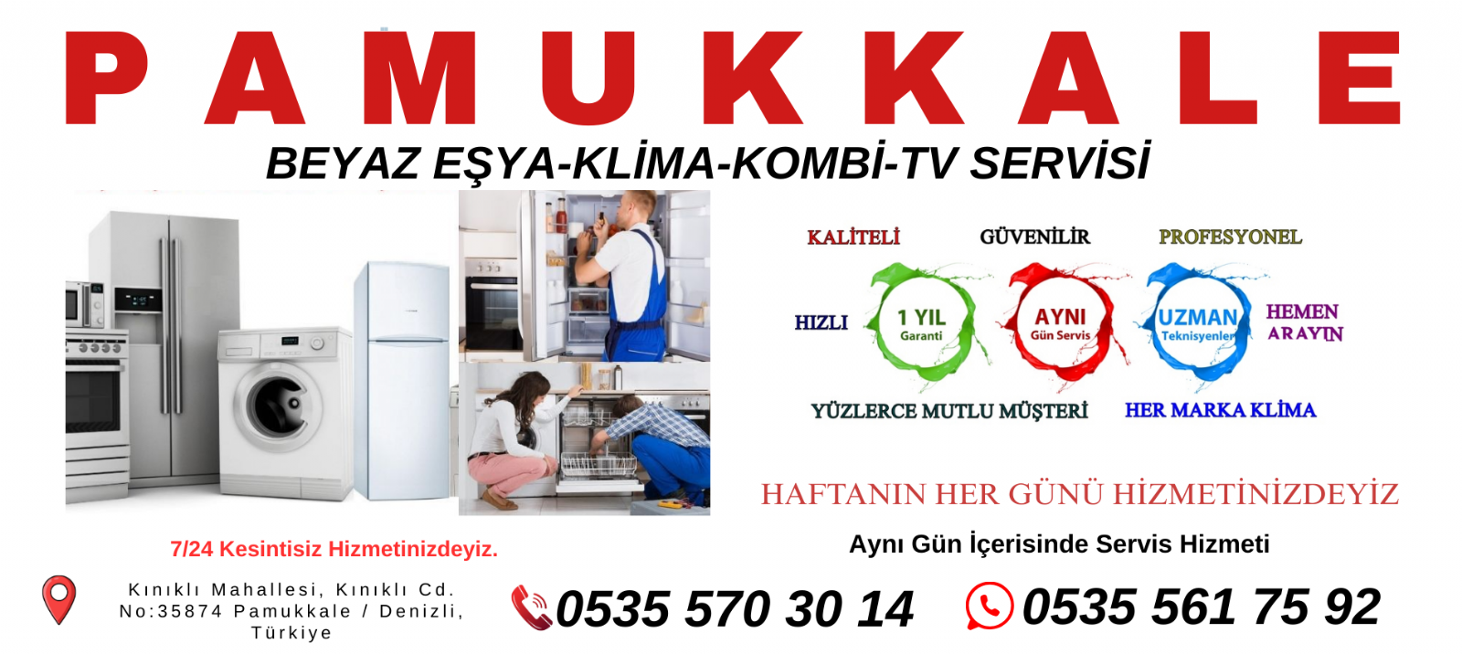 Pamukkale Beyaz Eşya Servisi